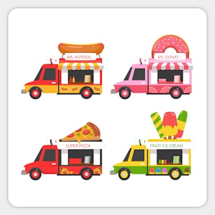 Food Trucks Illustration Sticker